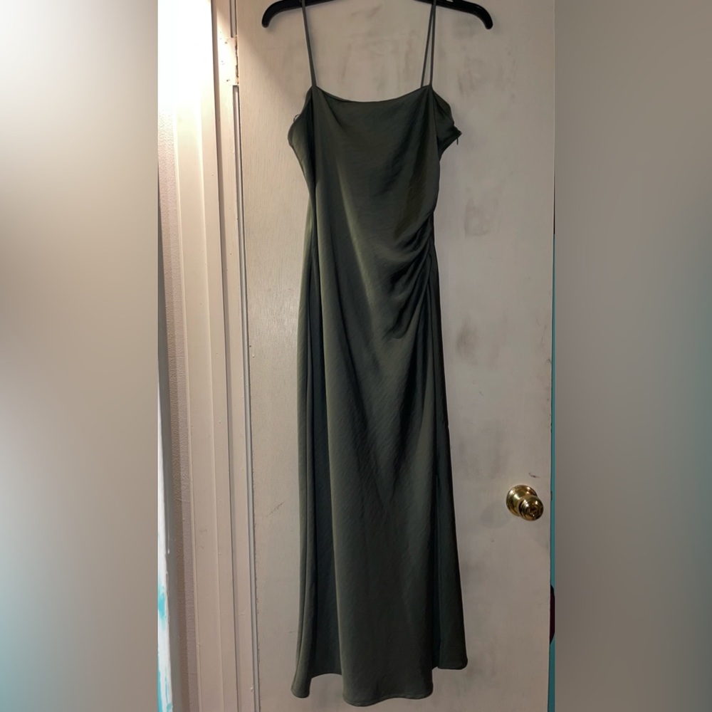 New Zara green midi dress with tags